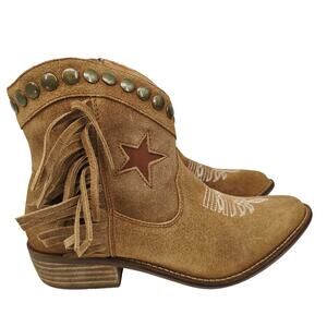 Dingo Women's Lonestar Western Booties Tan 9